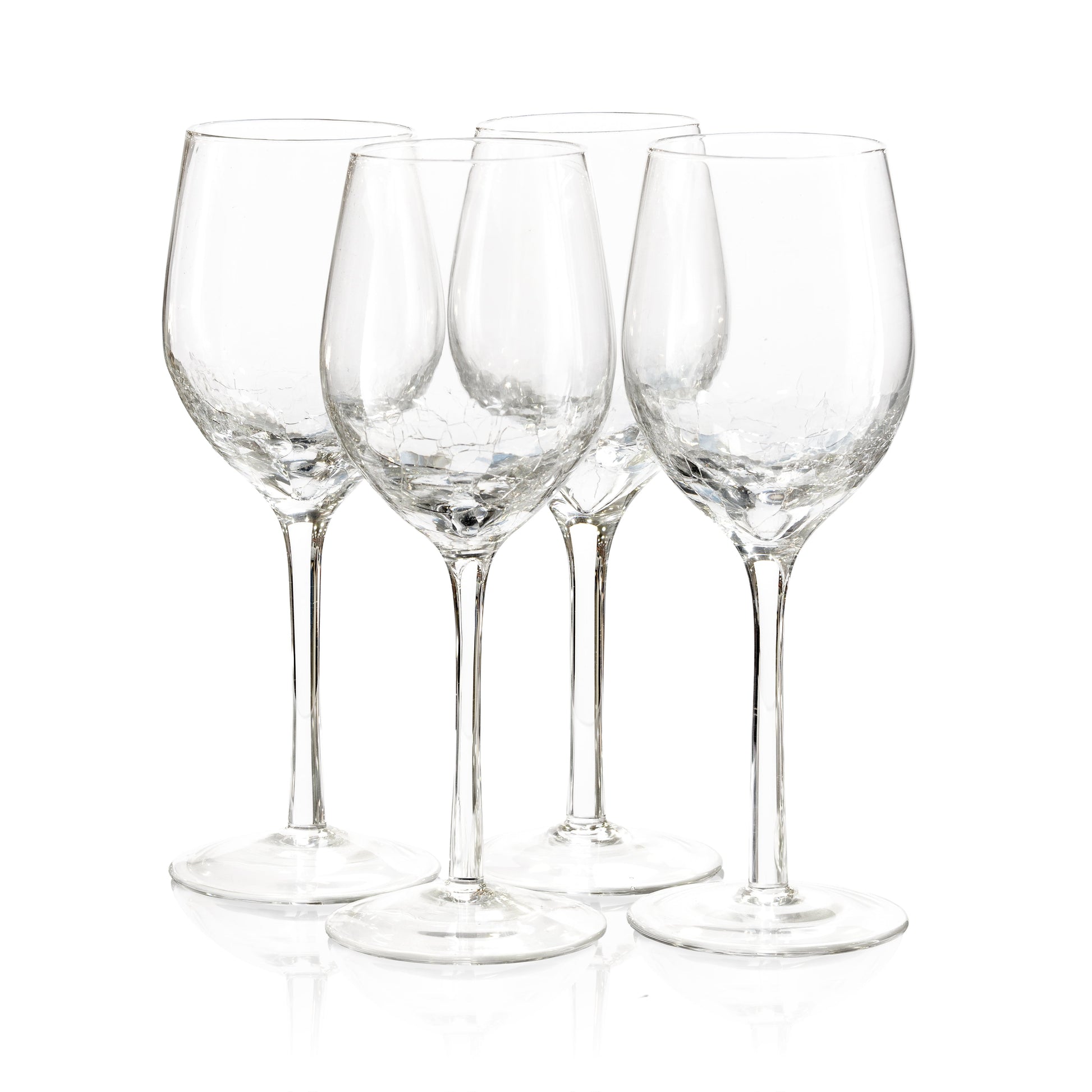 2 Pier One Crackle Wine Glasses/ 